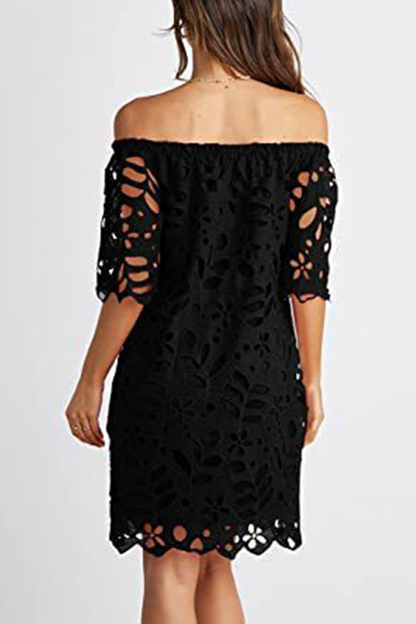 Eulalia | Strapless one-shoulder hollow dress