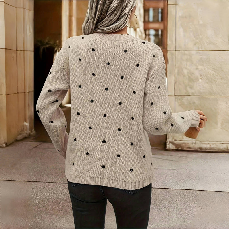 Anna | Polka dot knitted jumper