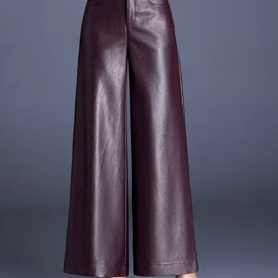 Nova | Wide Leg Leather Pants
