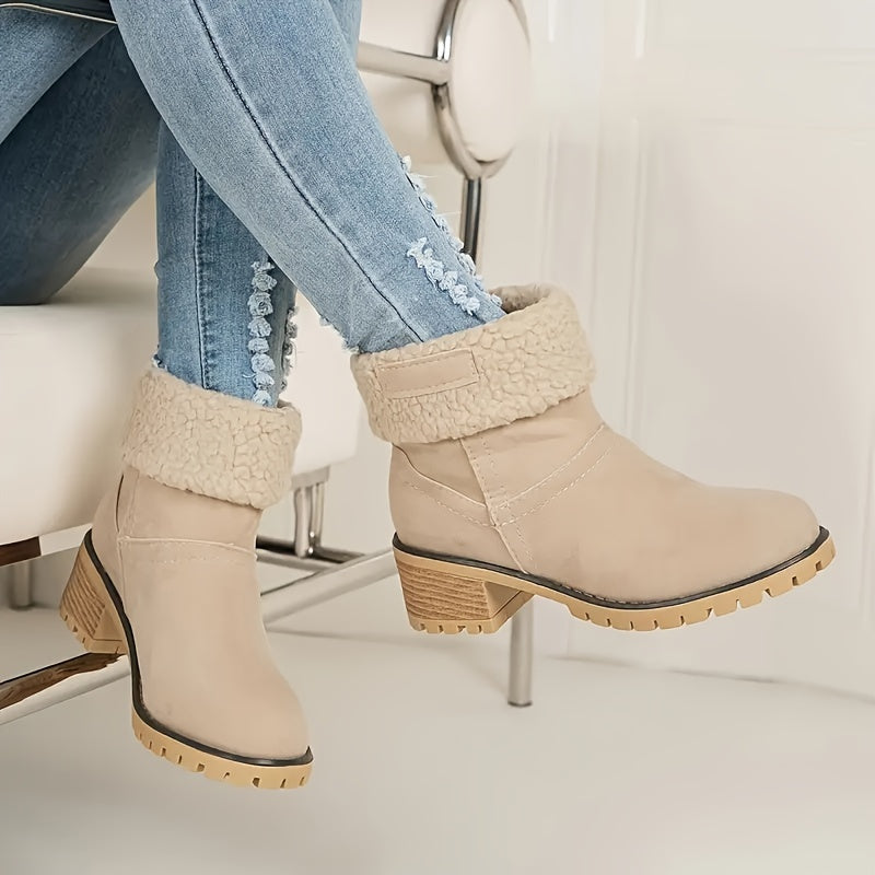 Sierra | Warm Chunky Heel Ankle Boots