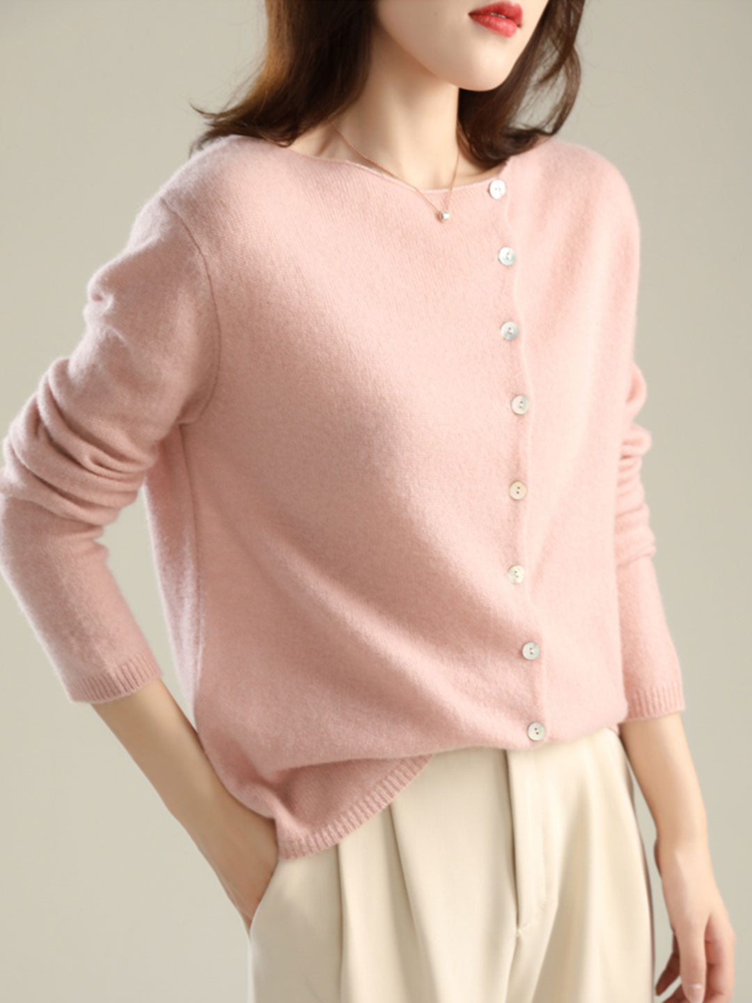 Kayla | Classic Crew Neck Cardigan