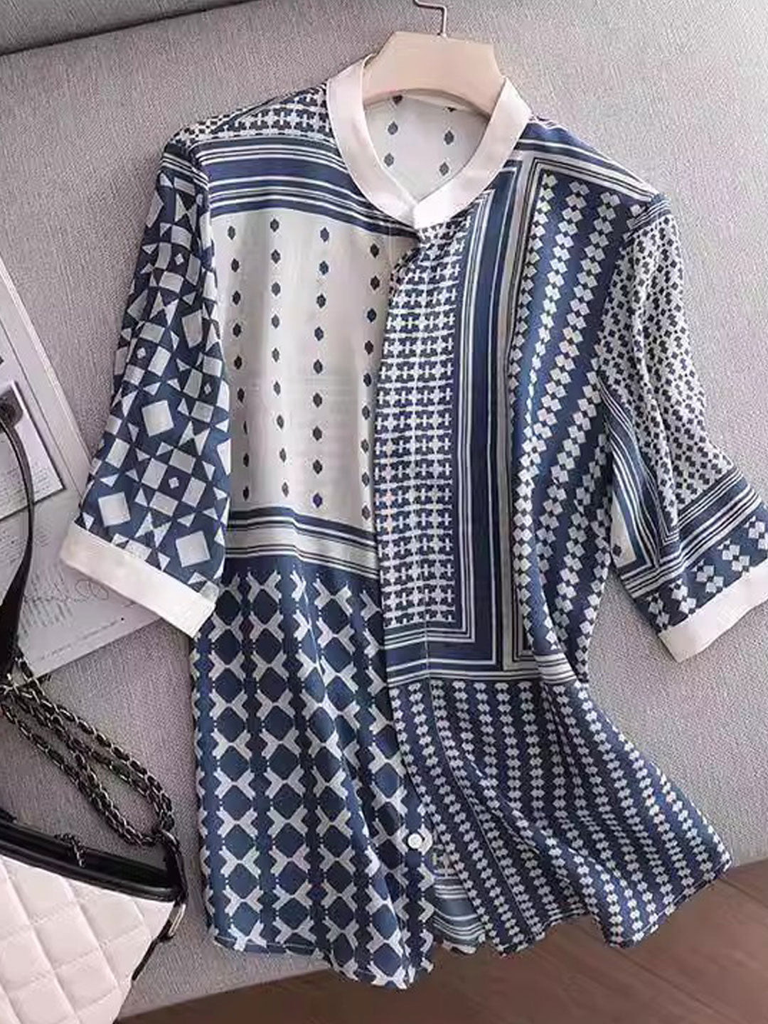 Julia | Retro Plaid Striped Shirt