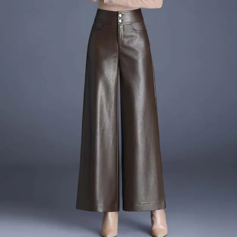 Nova | Wide Leg Leather Pants