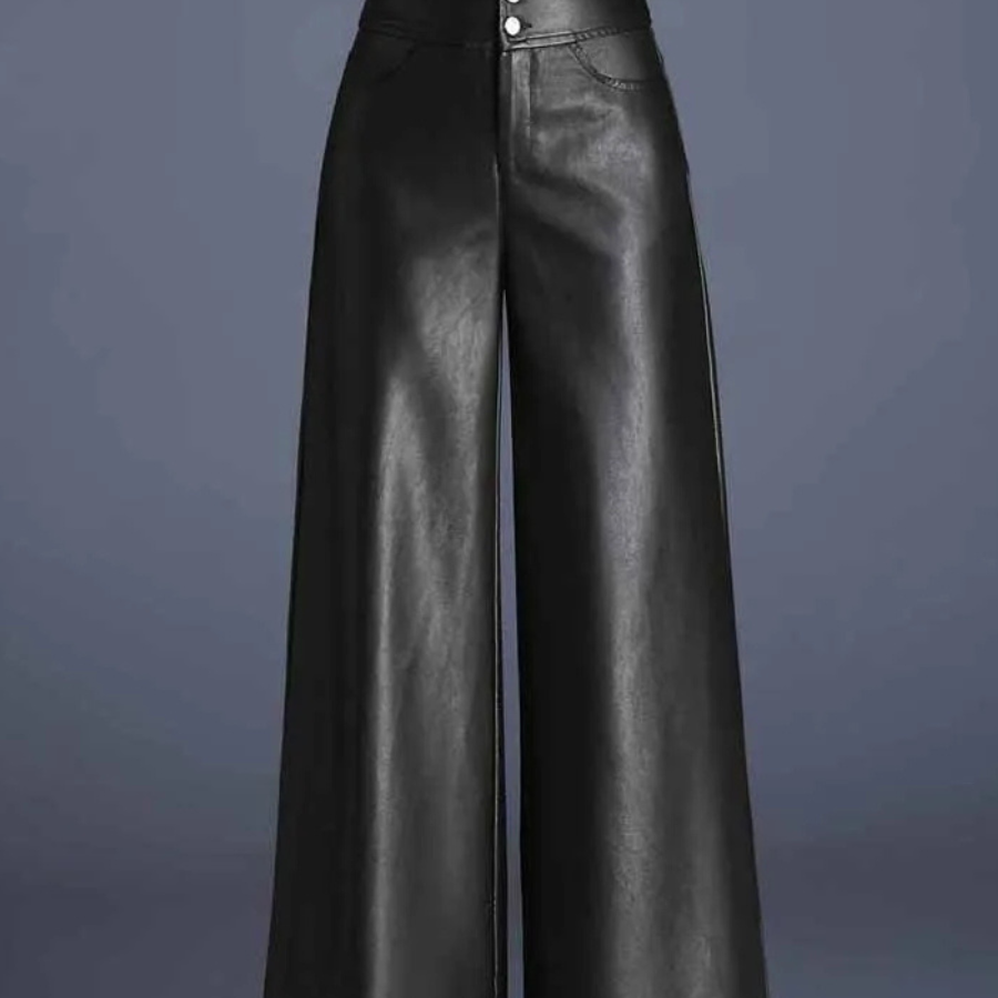 Nova | Wide Leg Leather Pants