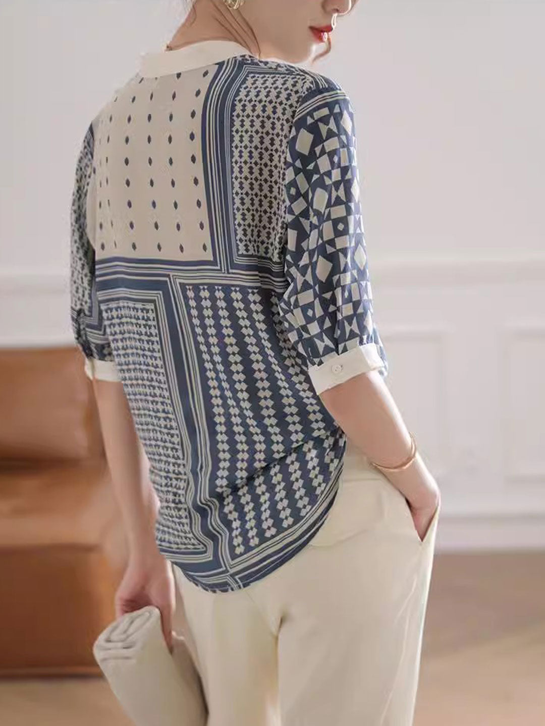 Julia | Retro Plaid Striped Shirt
