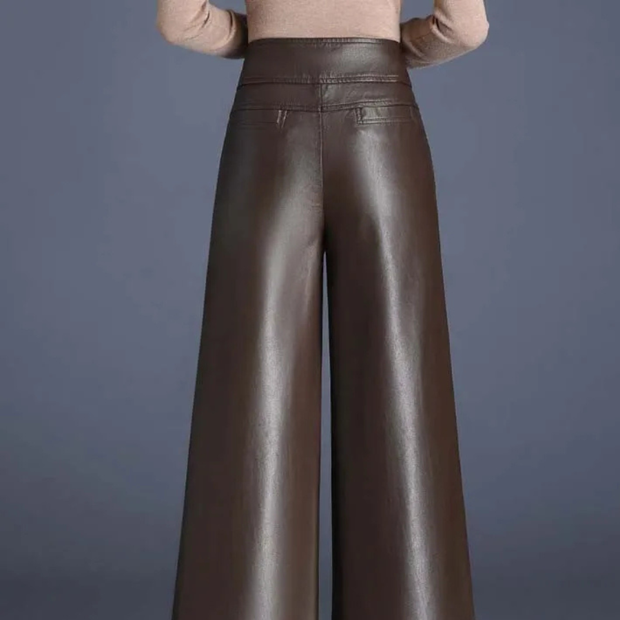 Nova | Wide Leg Leather Pants