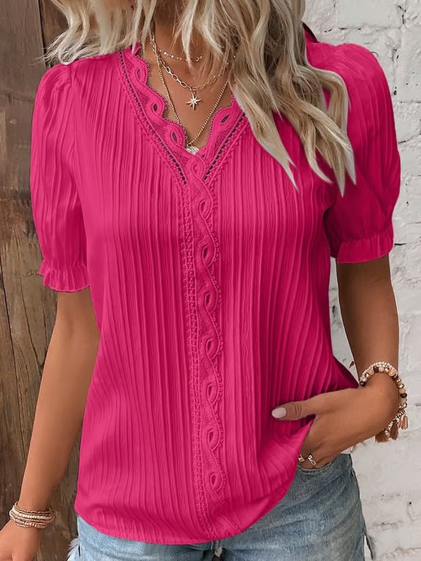 Beverly | Elegant Lace V-Neck Shirt