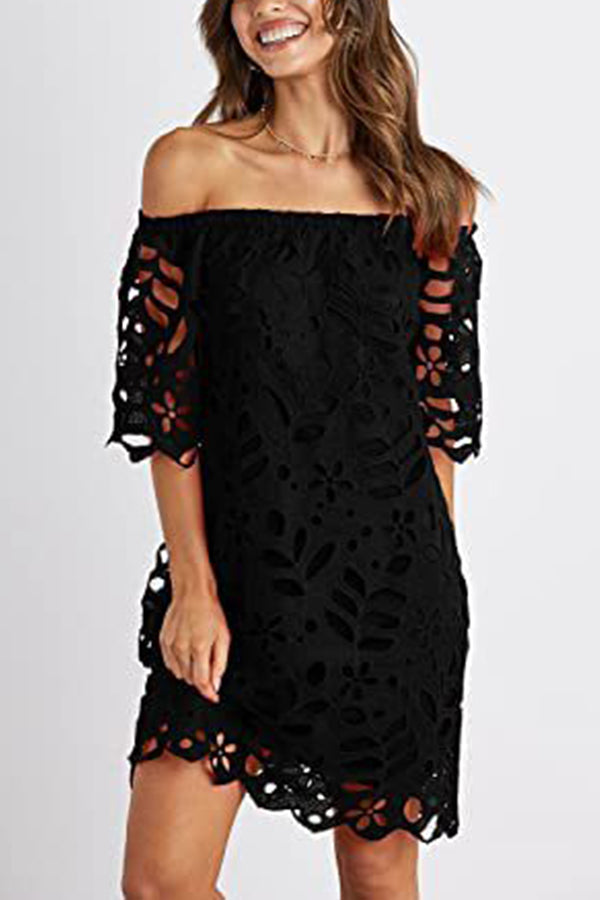 Eulalia | Strapless one-shoulder hollow dress
