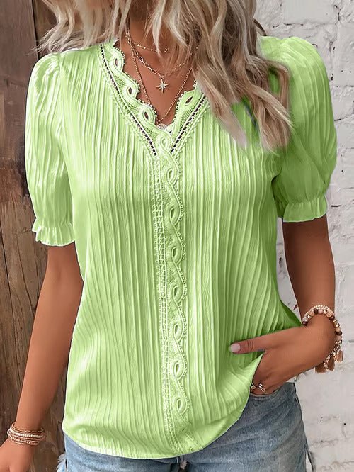 Beverly | Elegant Lace V-Neck Shirt