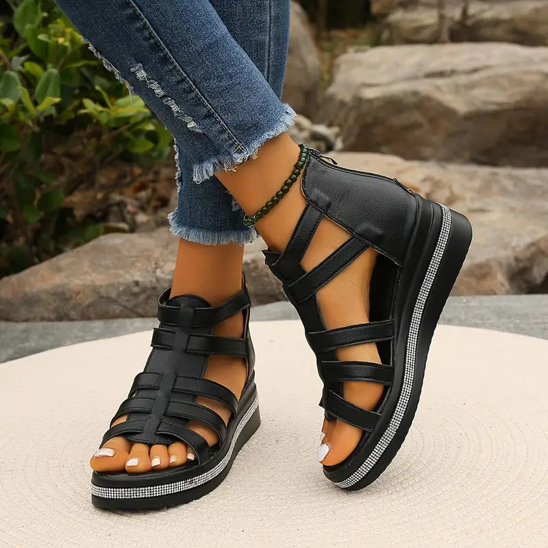 Rose | Elegant wedge sandals