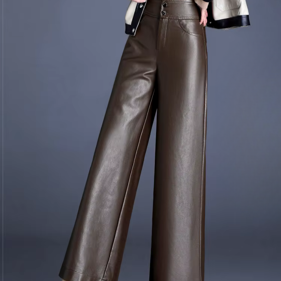 Nova | Wide Leg Leather Pants