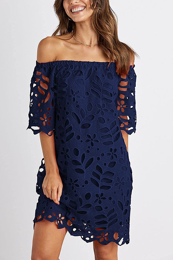 Eulalia | Strapless one-shoulder hollow dress