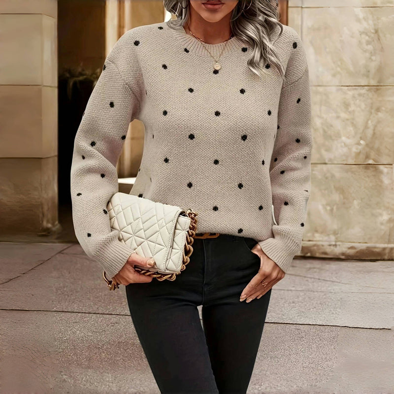 Anna | Polka dot knitted jumper