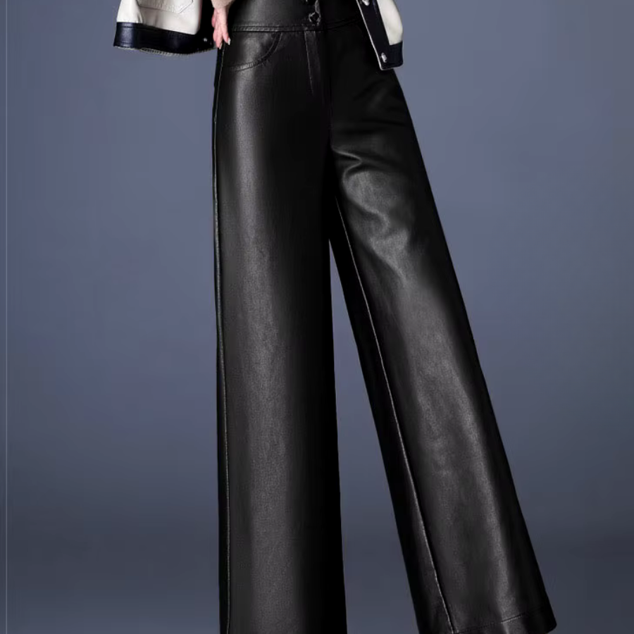Nova | Wide Leg Leather Pants