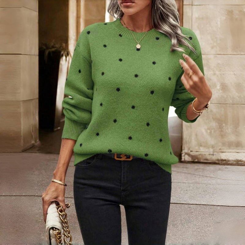 Anna | Polka dot knitted jumper