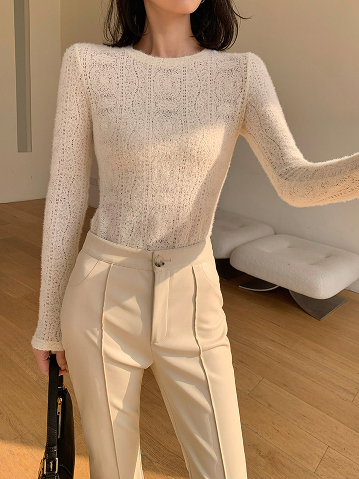 Emelia | Crew Neck Long Sleeve Top