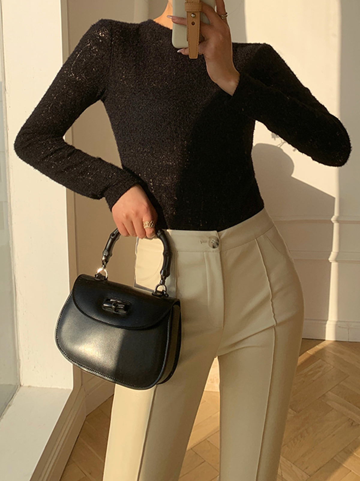 Emelia | Crew Neck Long Sleeve Top