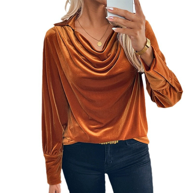 Ruby | Elegant Velvet Blouse