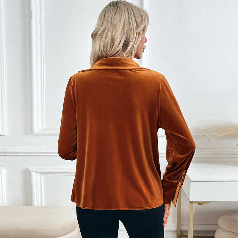Ruby | Elegant Velvet Blouse