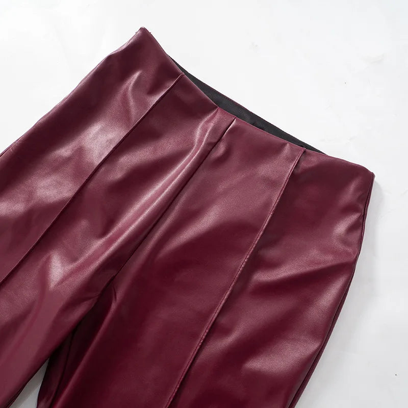 Isabella | Flare Leather Pants