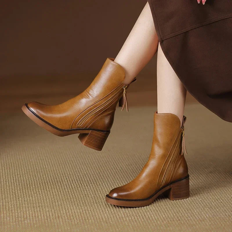 Livia | Leather Ankle Boots