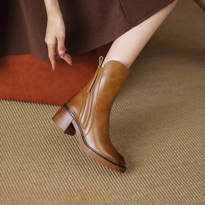 Livia | Leather Ankle Boots