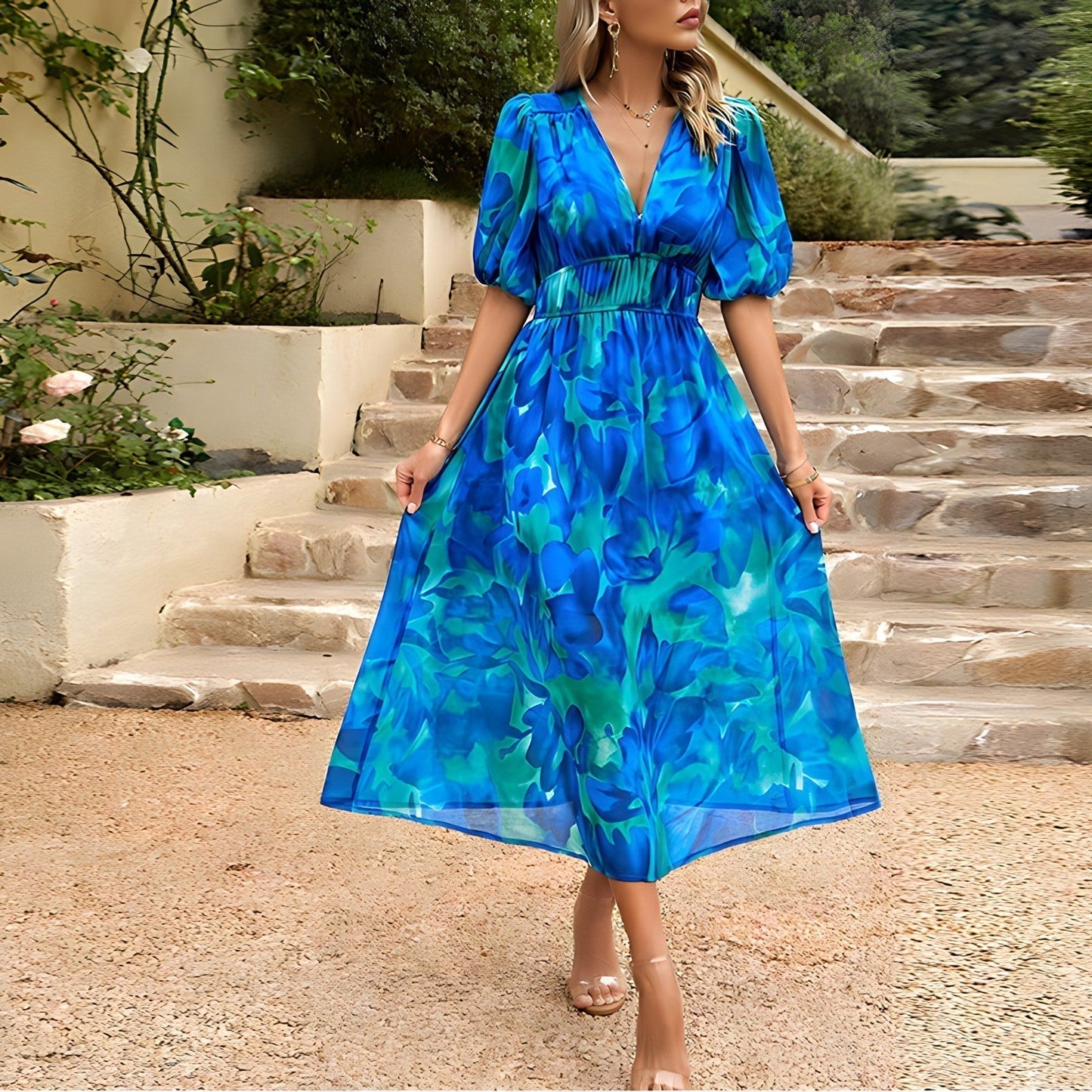 Isolde | V-neck midi dress