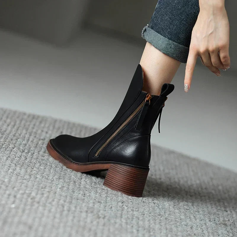 Livia | Leather Ankle Boots