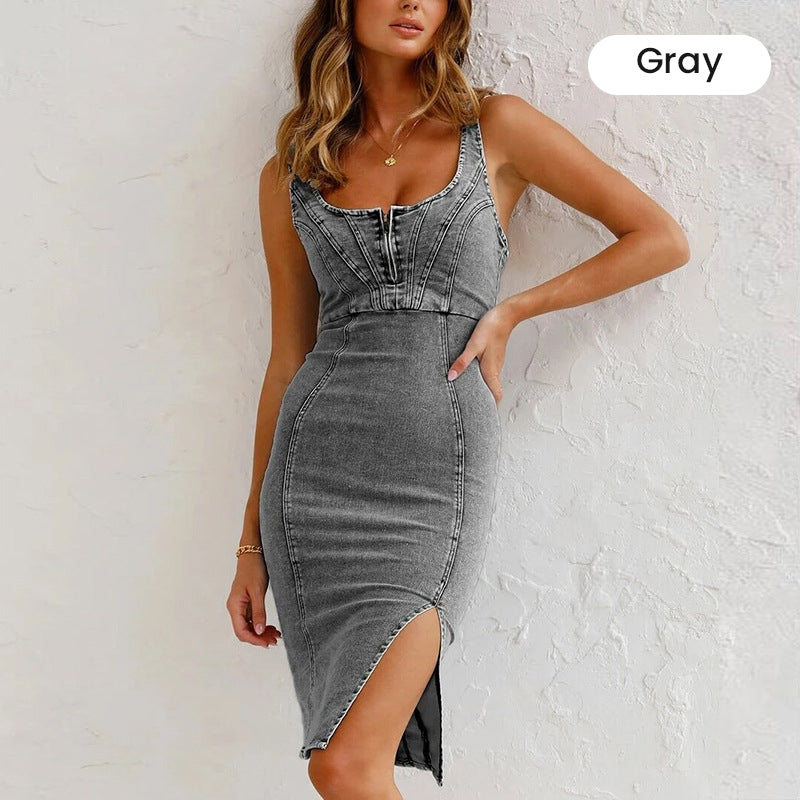 Summer | Denim Bodycon Cami Dress