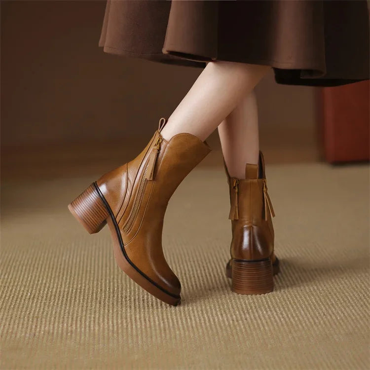 Livia | Leather Ankle Boots