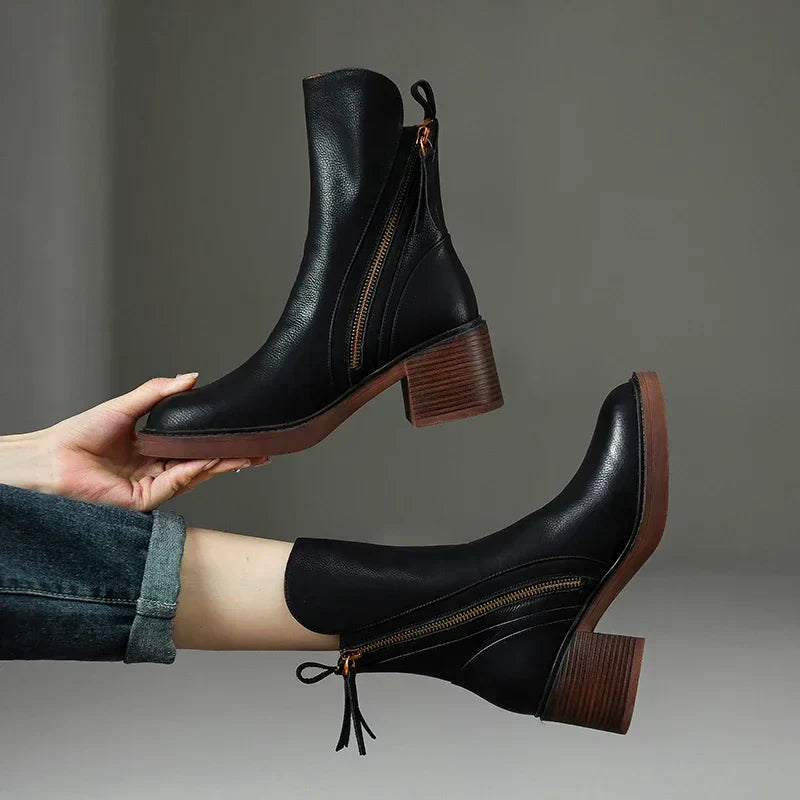 Livia | Leather Ankle Boots