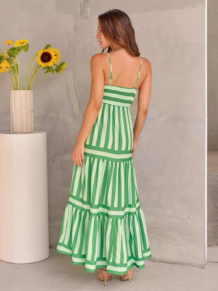 Victoria | Stylish Striped Summer Maxi Dress