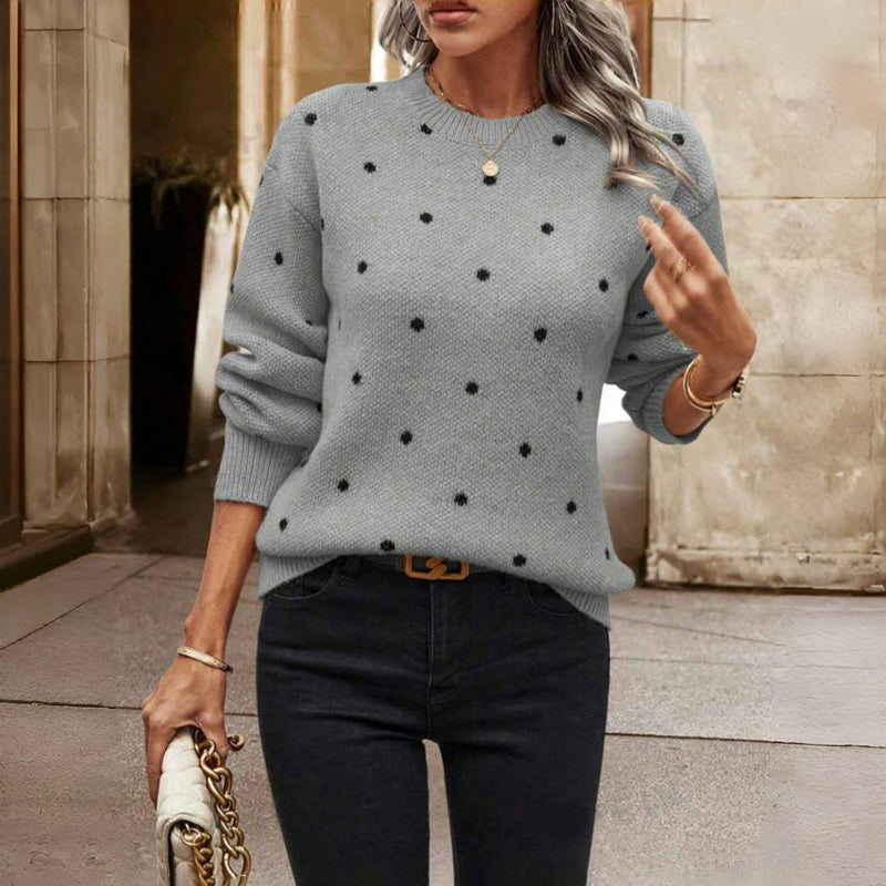 Anna | Polka dot knitted jumper