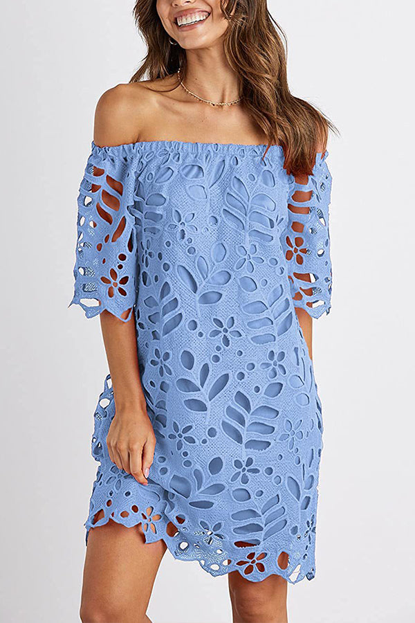 Eulalia | Strapless one-shoulder hollow dress