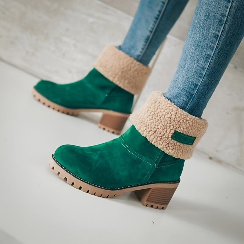 Sierra | Warm Chunky Heel Ankle Boots