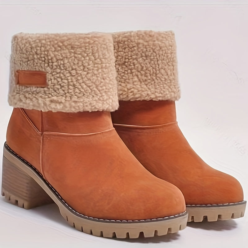 Sierra | Warm Chunky Heel Ankle Boots