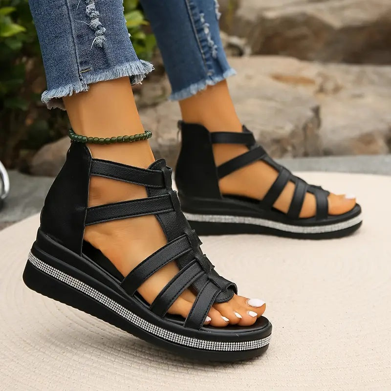 Rose | Elegant wedge sandals