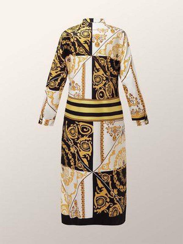 Ione | V-Neck Long Sleeve Maxi Dress