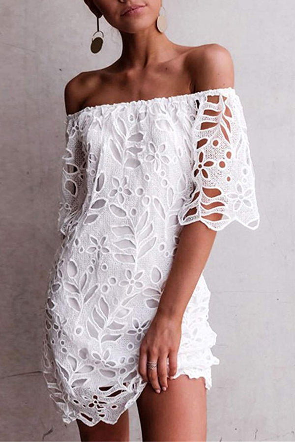 Eulalia | Strapless one-shoulder hollow dress