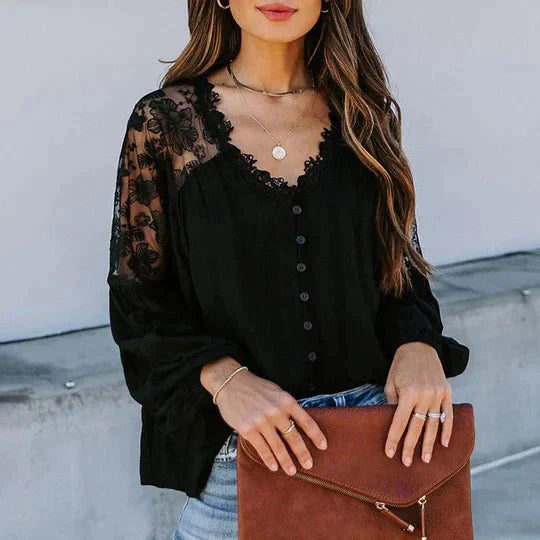 Sarah | Floral Lace Blouse