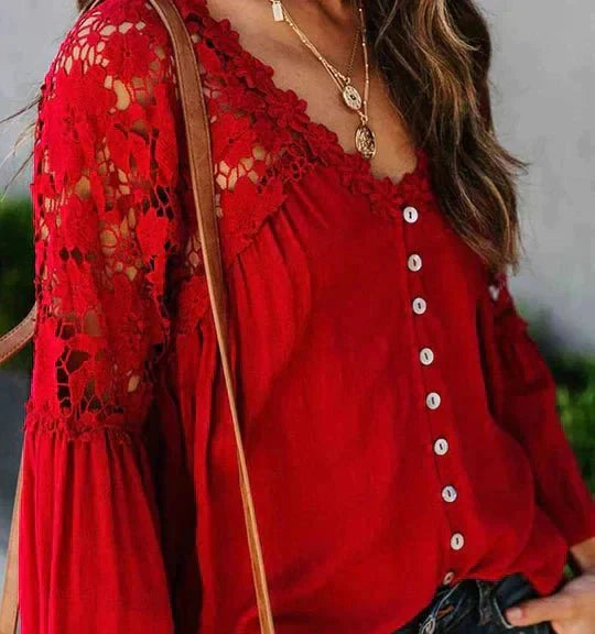 Sarah | Floral Lace Blouse
