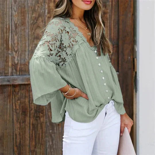 Sarah | Floral Lace Blouse