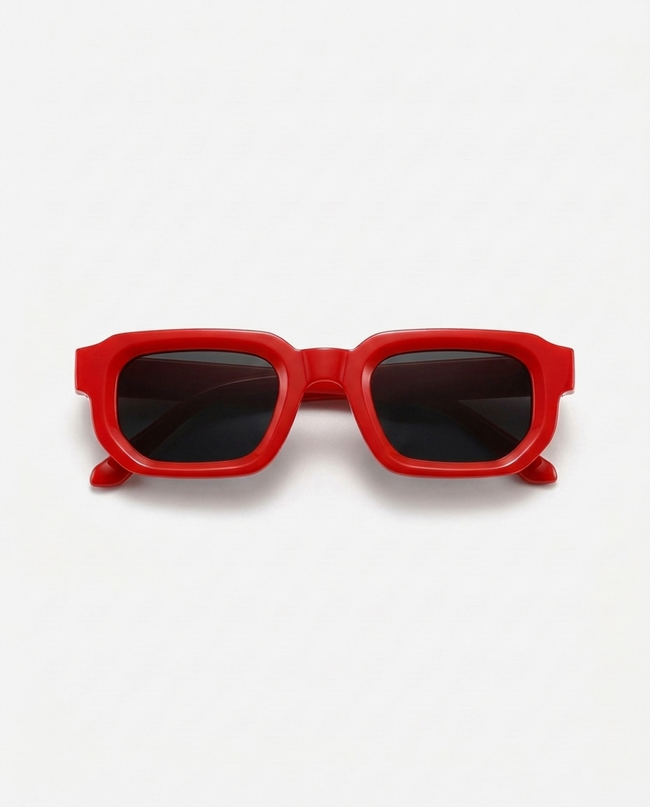 6 Pack Vintage Rectangle Frame Sunglasses
