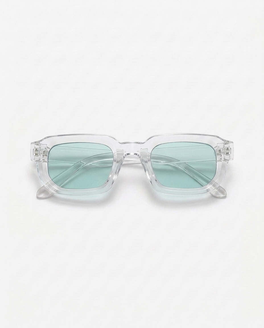 6 Pack Vintage Rectangle Frame Sunglasses
